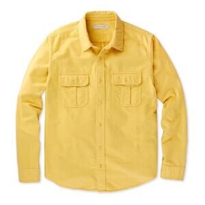 OUTERKNOWN Offshore Chamois Button Down Shirt Honeycomb Yellow Medium